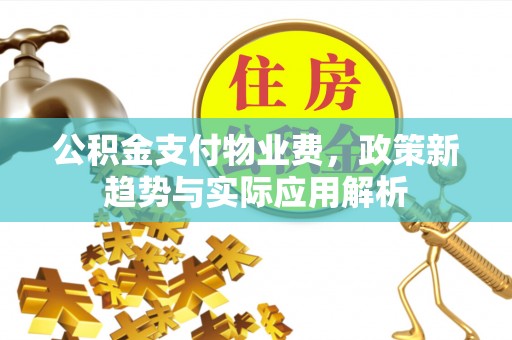 武陵源公积金支付物业费，政策新趋势与实际应用解析